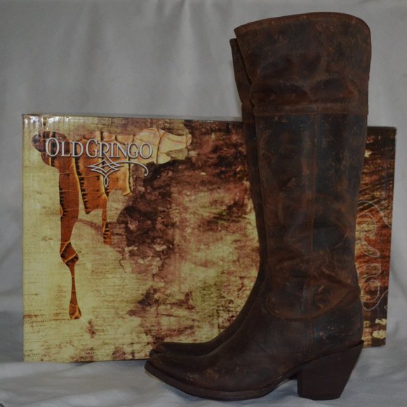 Old Gringo Brown Leather Boots - Picture 1 of 12